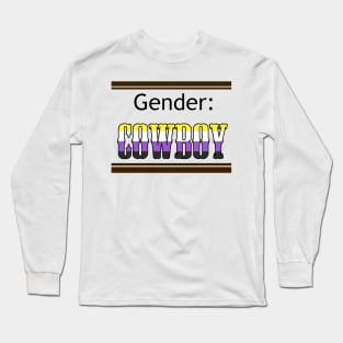 Gender: COWBOY - Enby Colors Long Sleeve T-Shirt